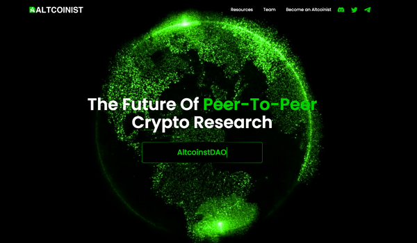 Altcoinist DAO: The Future of Peer-to-Peer Crypto Research